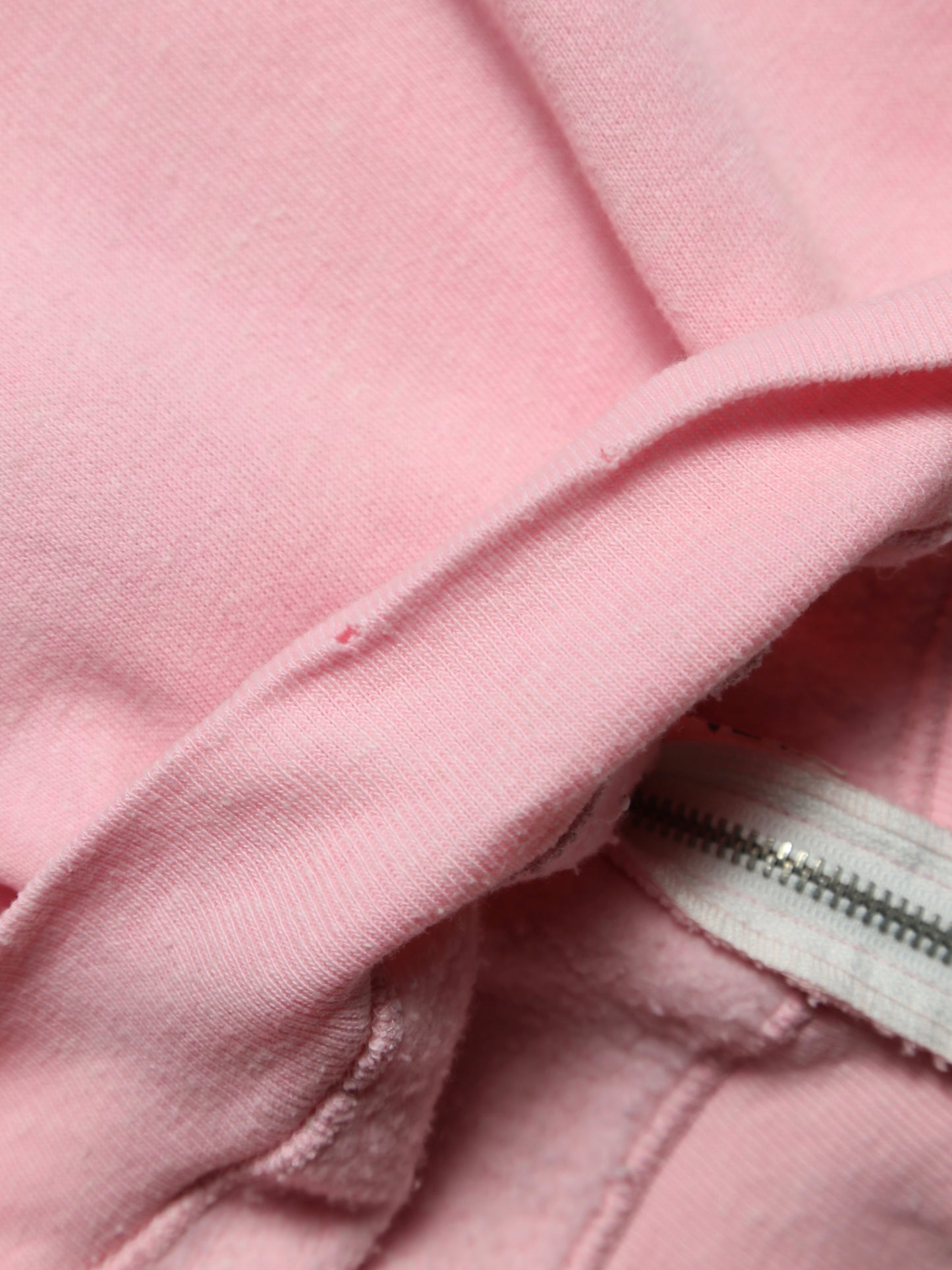 -1980S PASTEL PINK ZIP-UP HOODIE