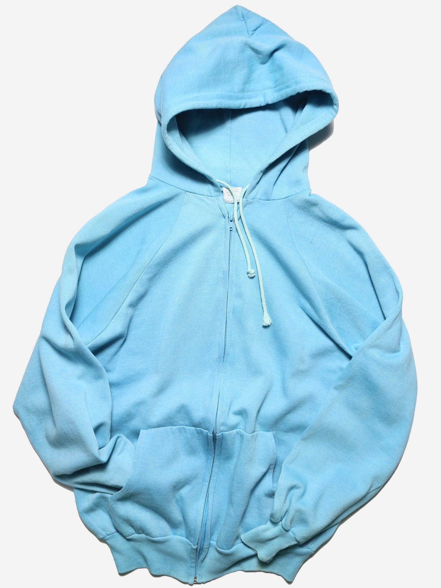 1990S- LIGHT BLUE ZIP-UP HOODIE