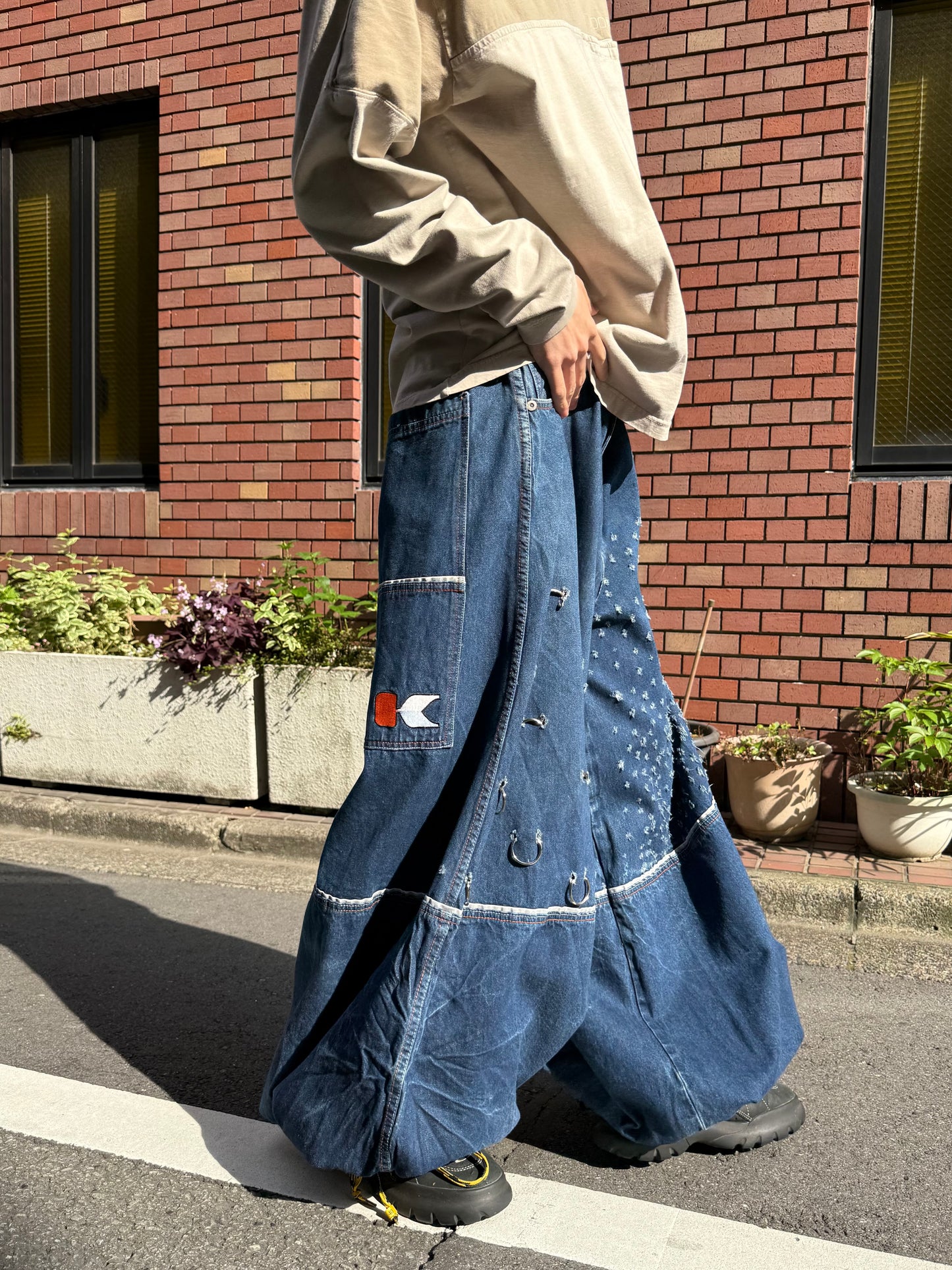 -2000S KIKWEAR CUSTOM BAGGY DENIM PANTS