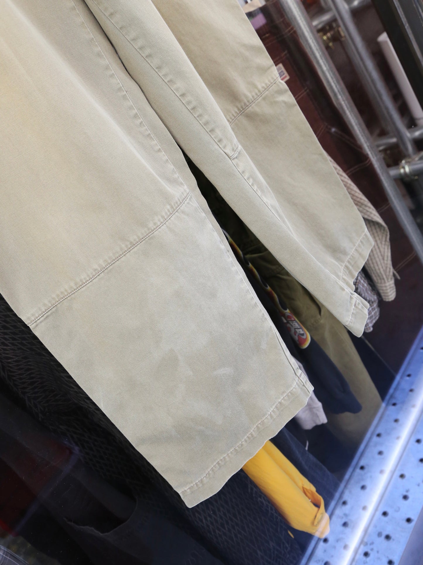 -2000S STRUCTURE COTTON EASY WIDE PANTS