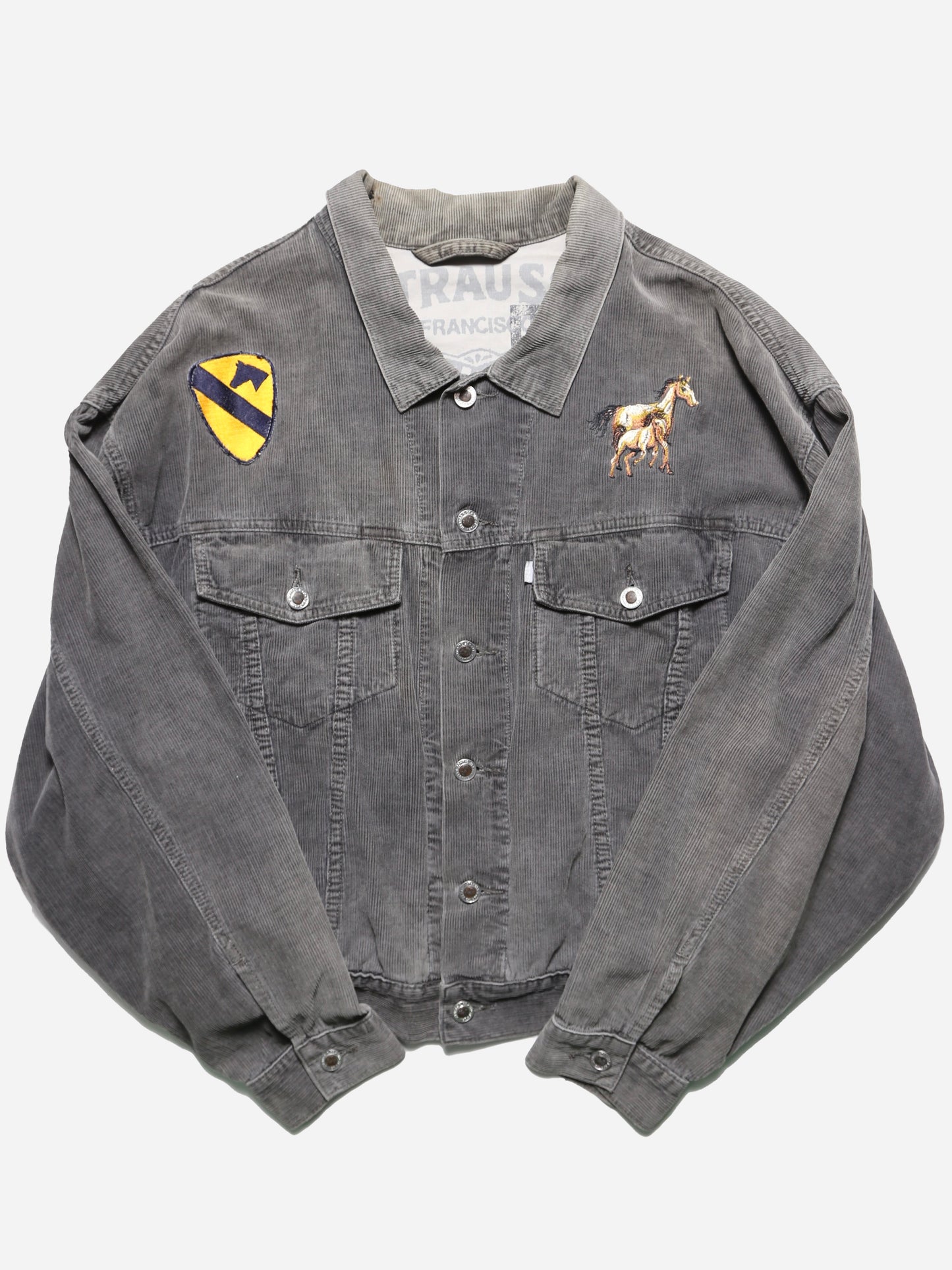 -2000S LEVI'S SILVER TAB CORDUROY TRUCKER JACKET - PATCH CUSTOM