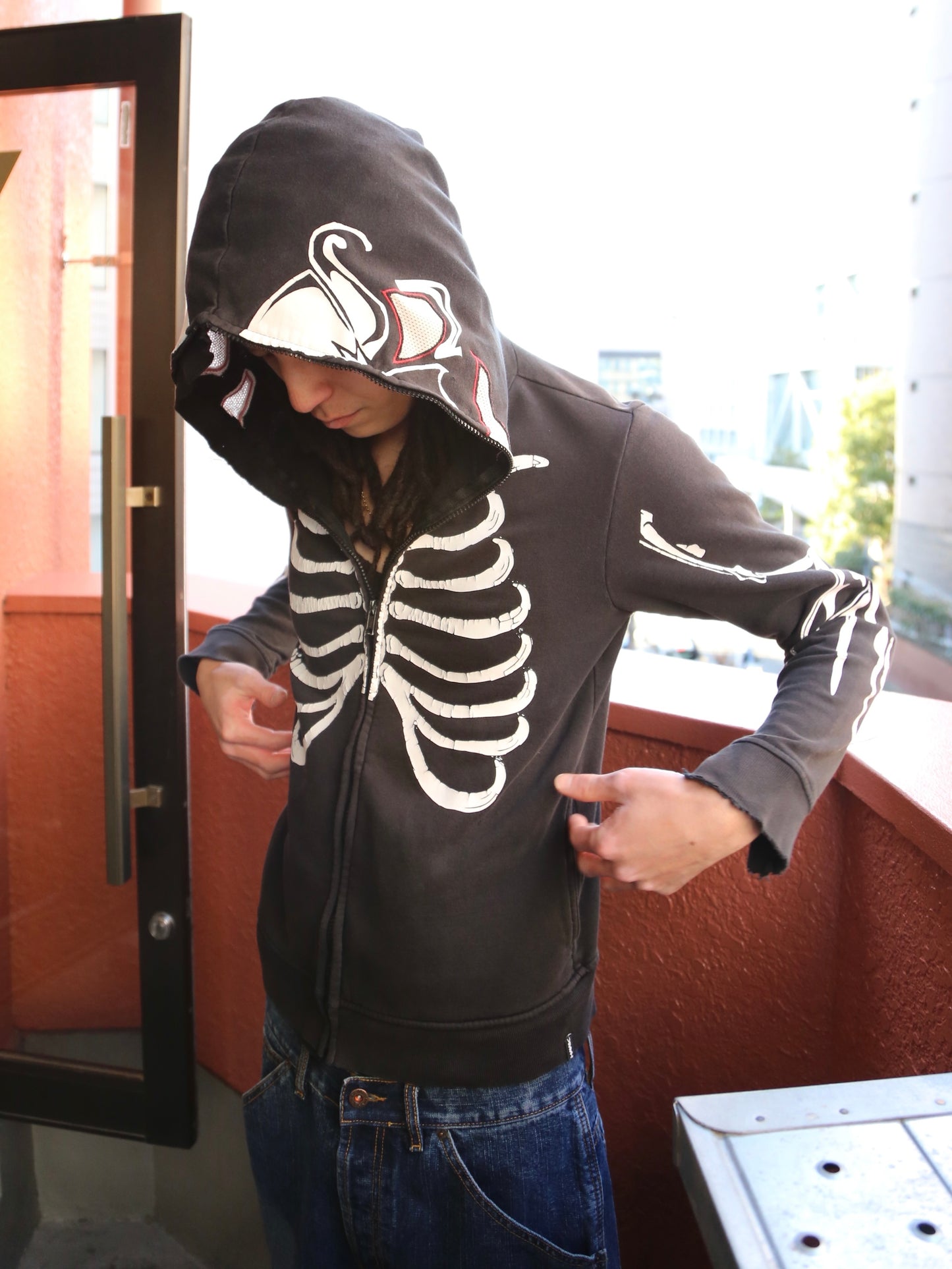 TONY HAWK SKULL MASK SKELETON ZIP-UP HOODIE